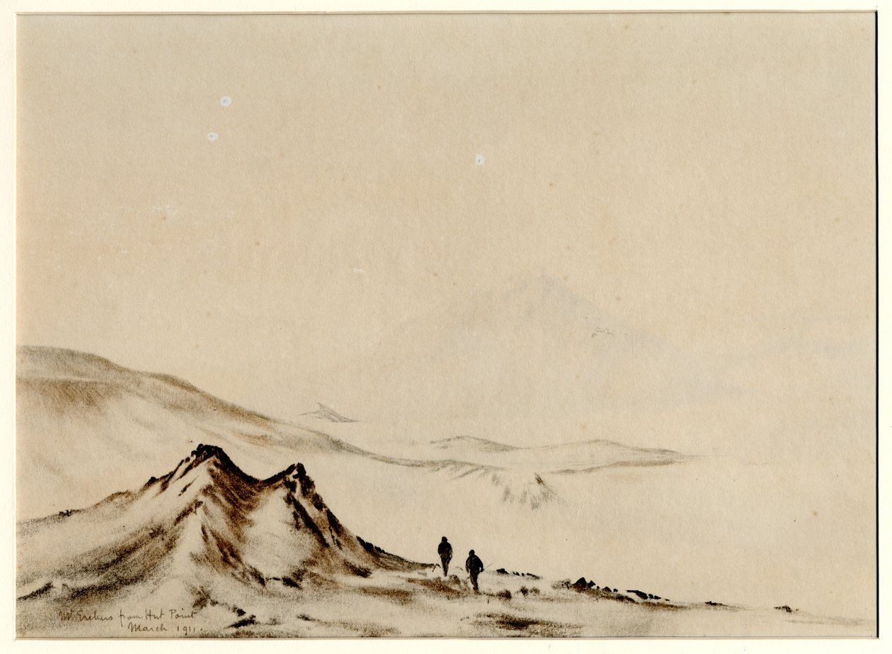 Mount Erebus from Hut Point, 1901-04 by Edward Adrian Wilson
