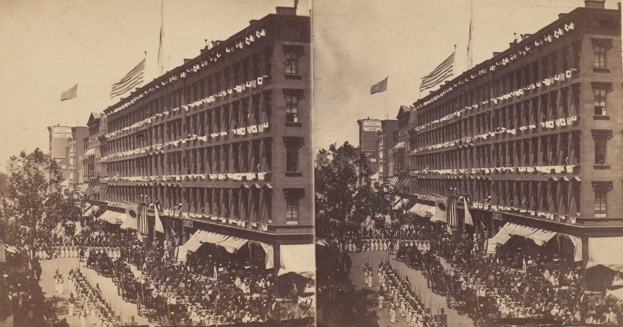 The Embassy Leave the Metropolitan for the City Hall, 1860 by Edward Anthony