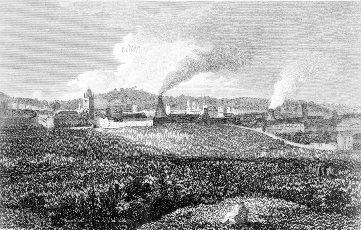 View of Bristol from Pile Hill, engraved by Heath, published by John Agg by Edward Bird