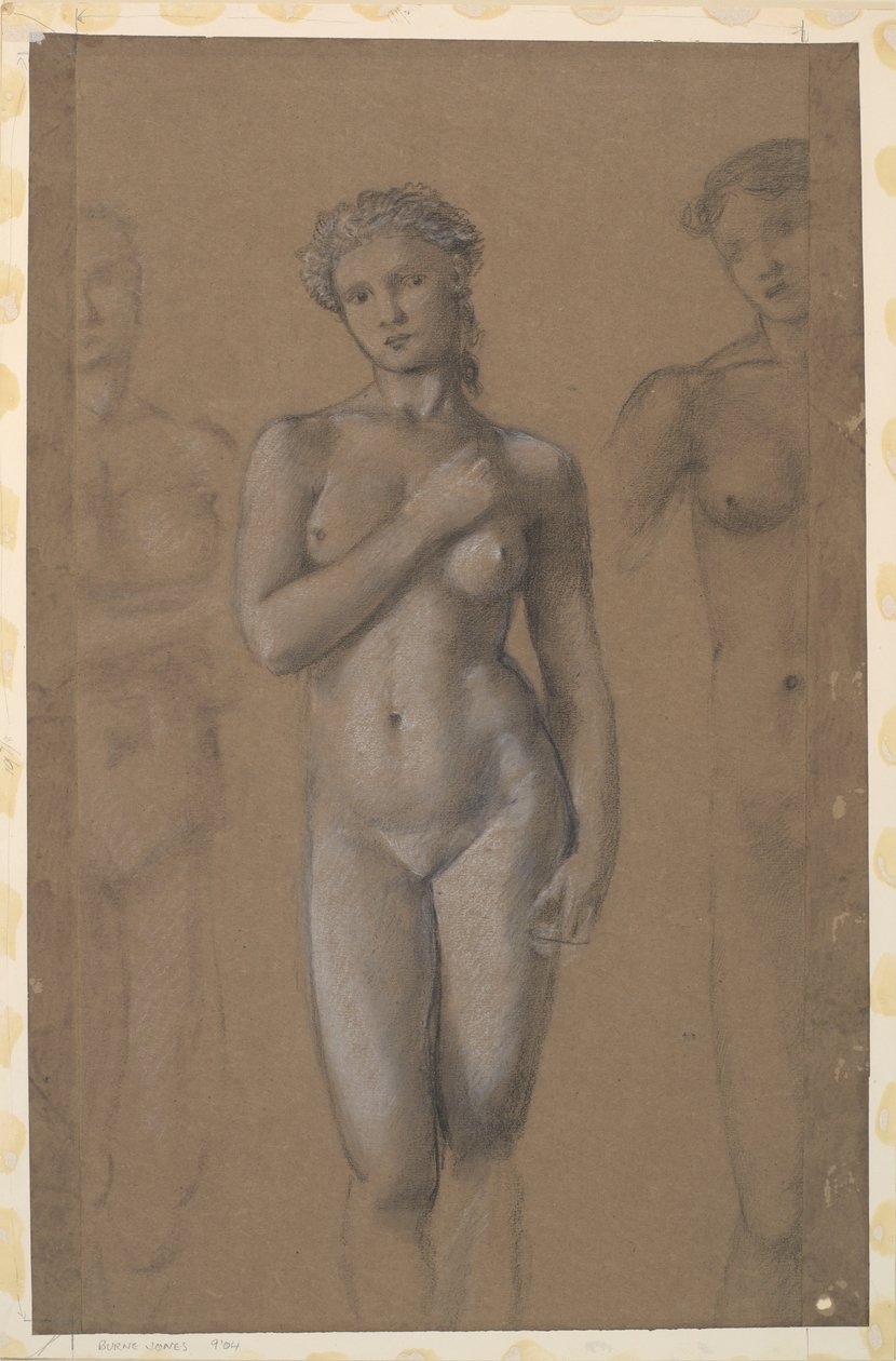 Female Nude - Three Studies, Possibly for Venus by Edward Burne-Jones