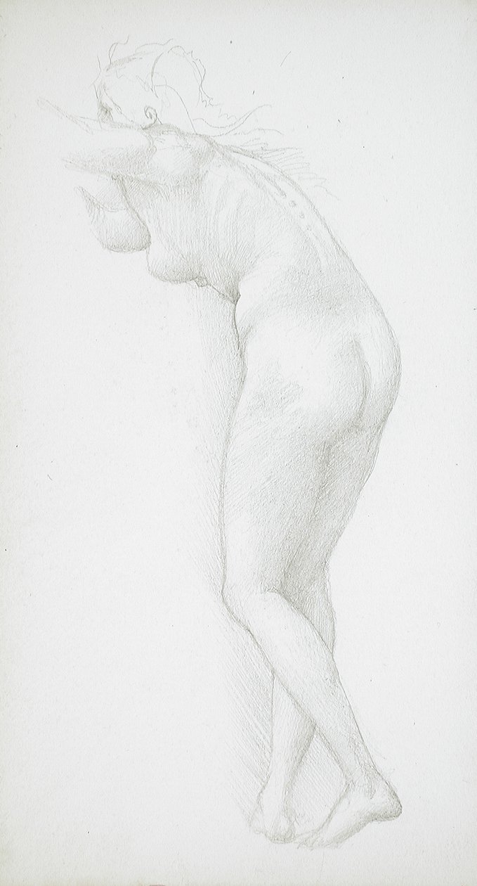 Female Nude Seen from the Rear by Edward Burne-Jones