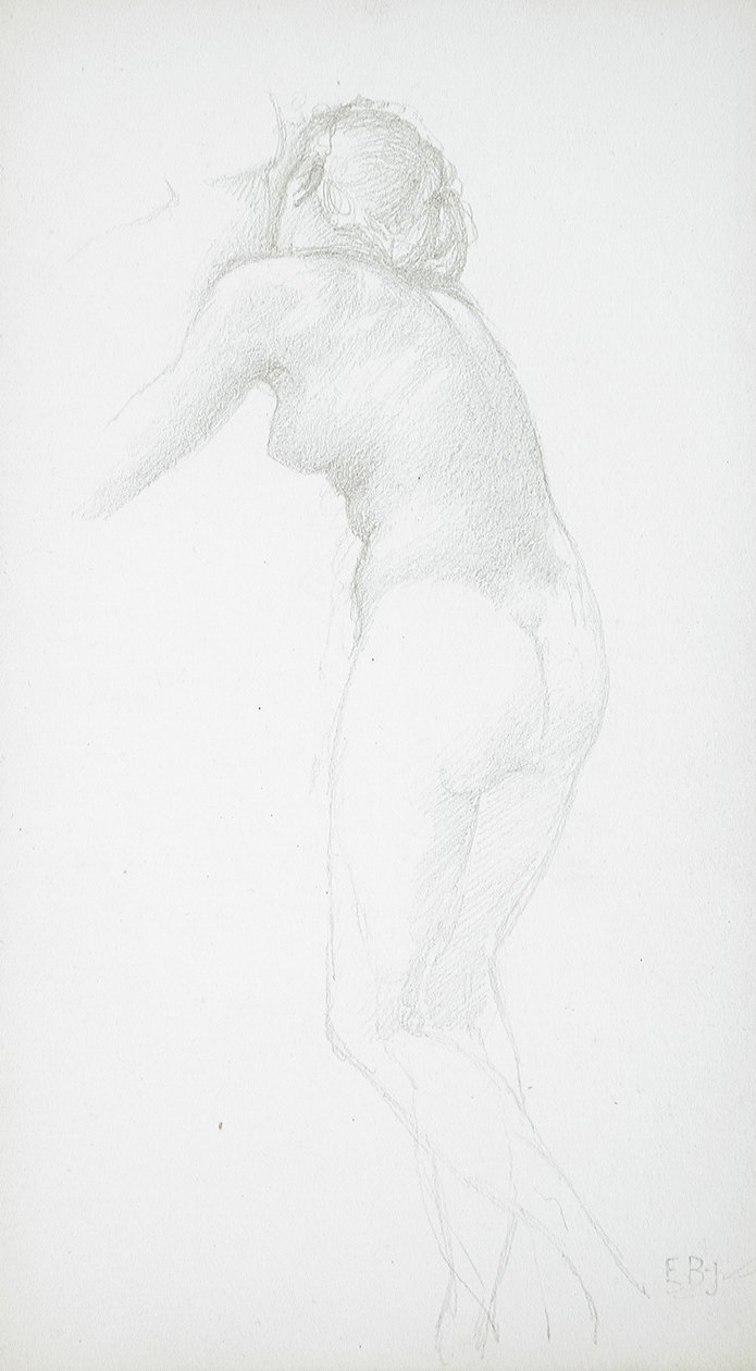 Female Nude Seen from the Rear by Edward Burne-Jones