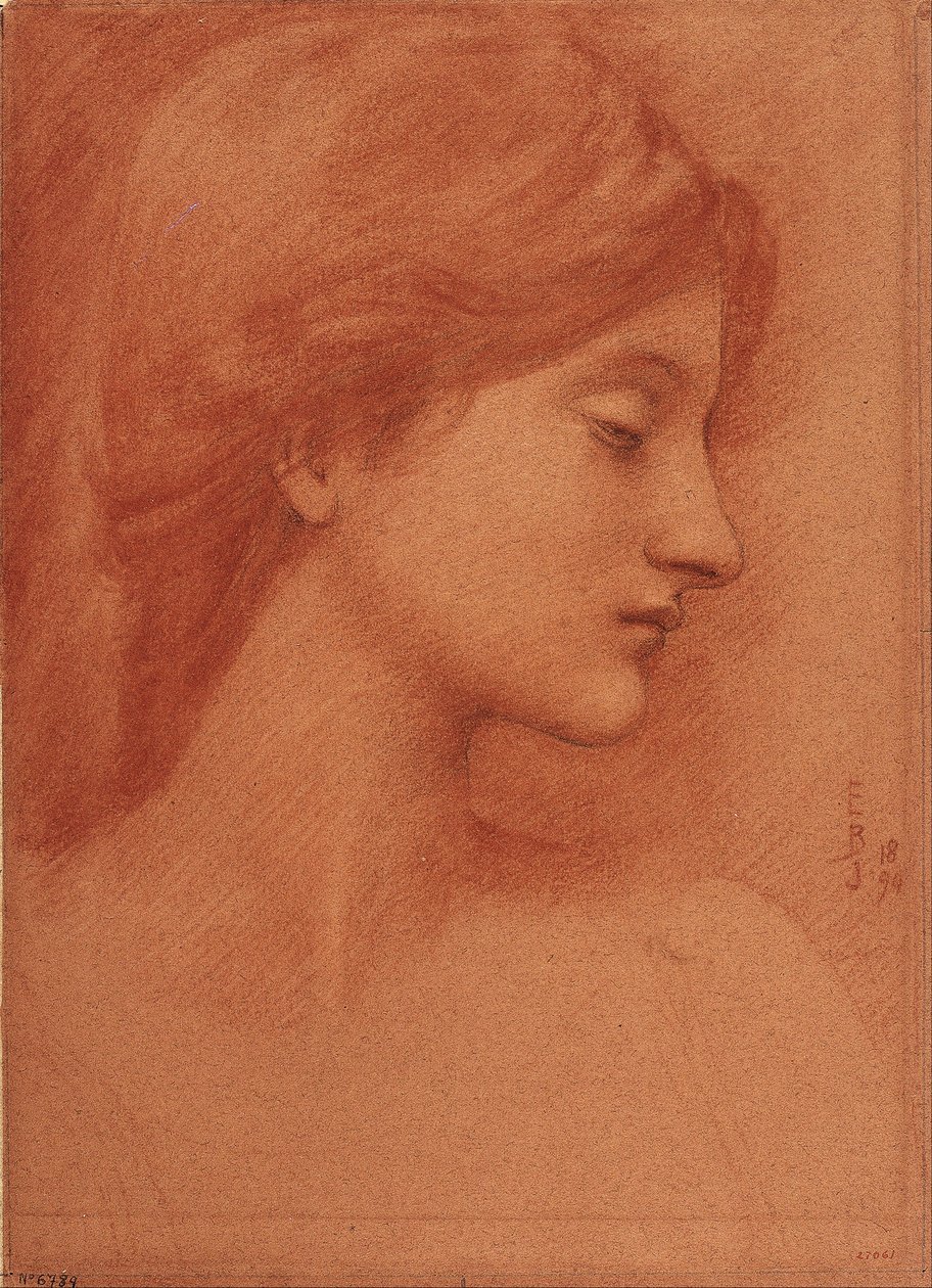 Study of a Female Head by Edward Burne-Jones