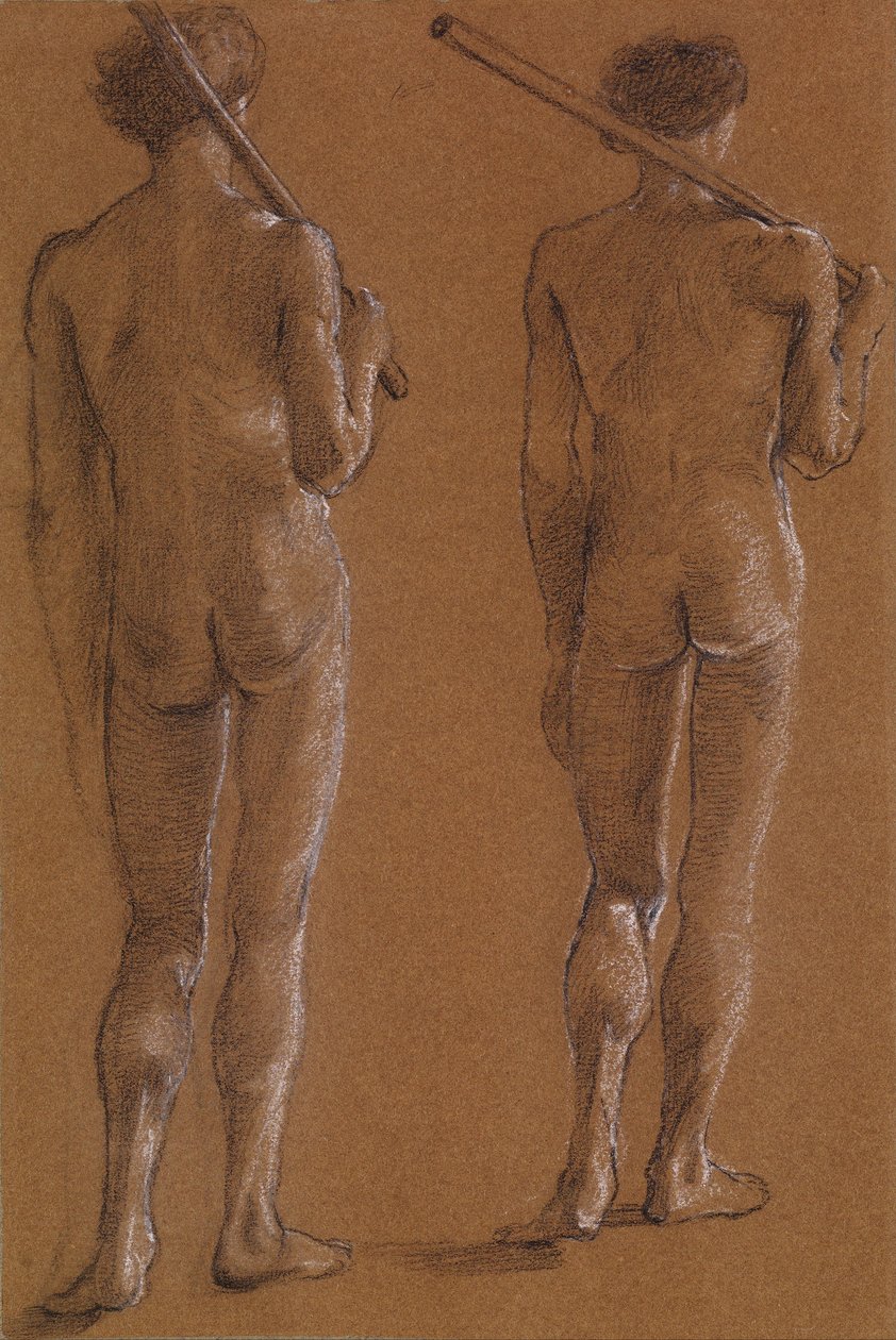 St George Series - Male Nude - Studies of Two Soldiers for 