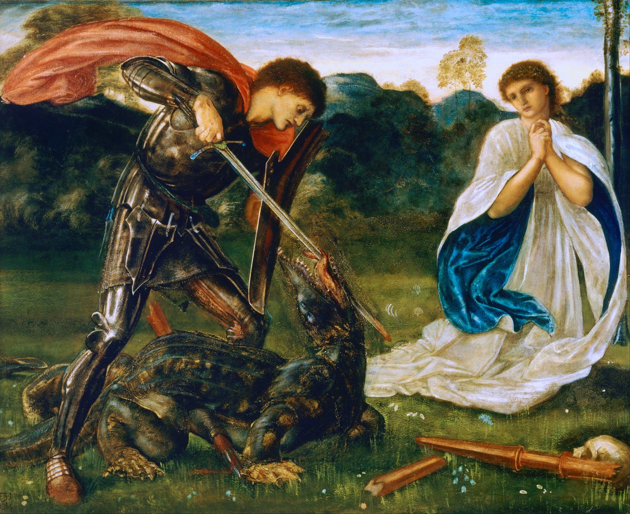 The Fight: St George Kills the Dragon VI by Edward Burne Jones