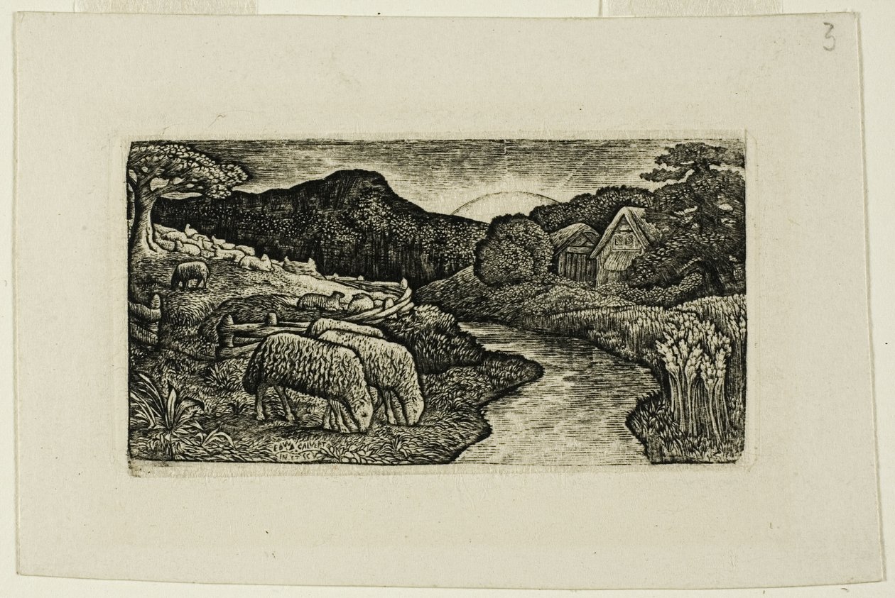 The Sheep of this Pasture by Edward Calvert