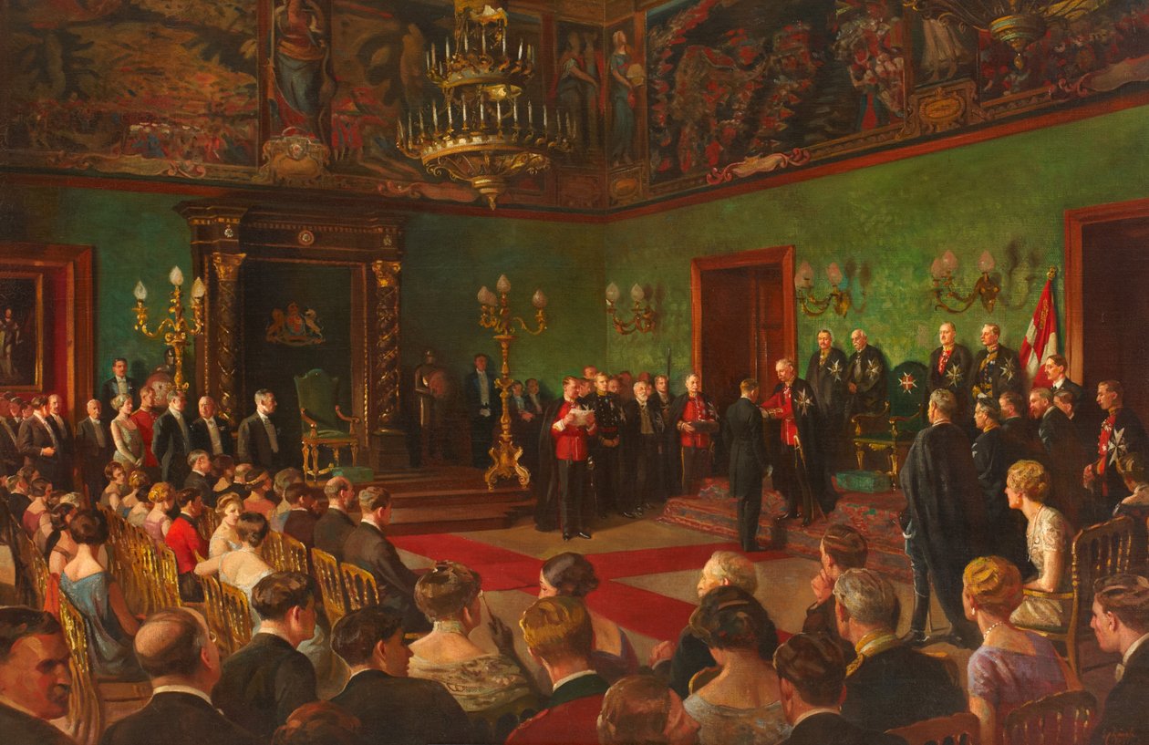 Pilgrimage, 26 March 1926, Member of the Royal Victorian Order of St John Investiture in Malta by Edward Caruana Dingli