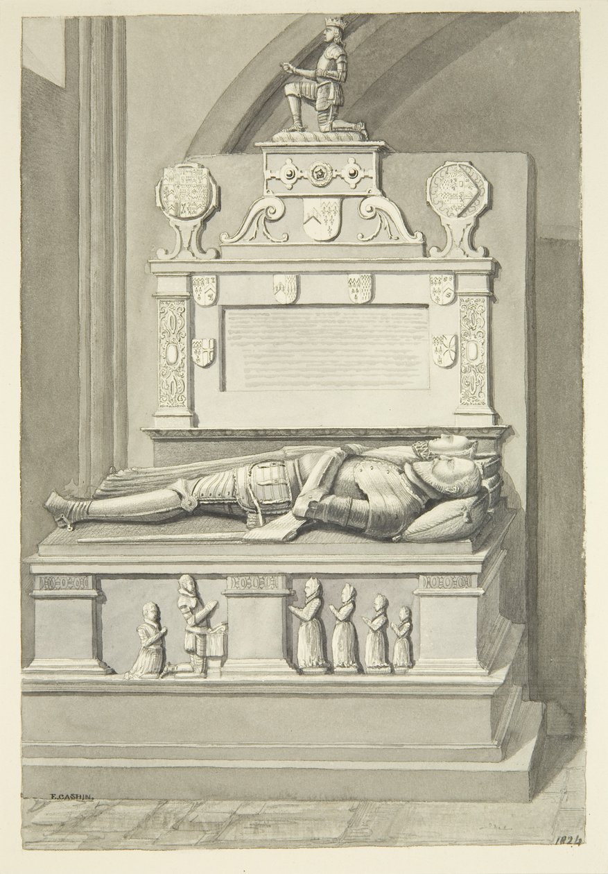 Monument to Sir Henry Newton, and Lady Newton, in Bristol Cathedral by Edward Cashin
