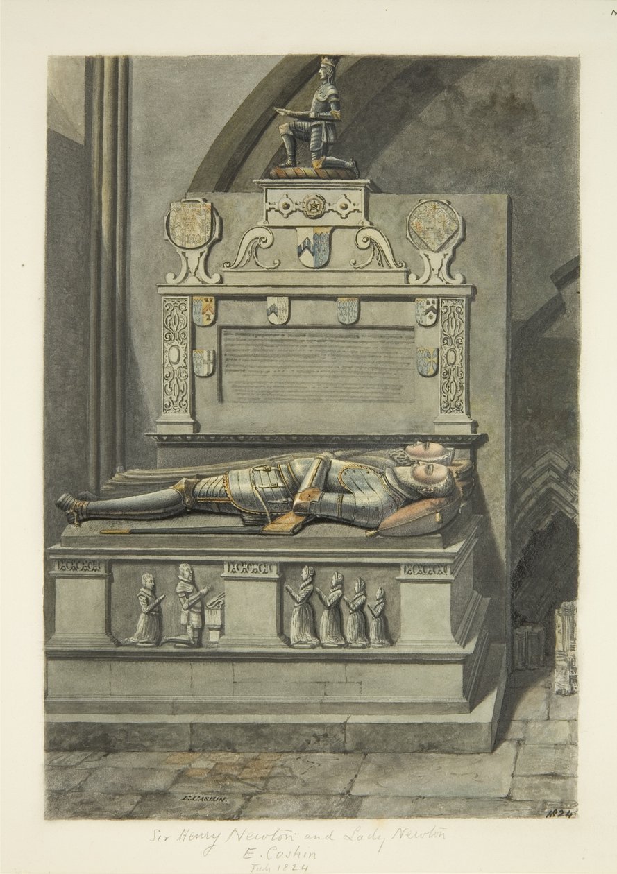 Monument to Sir Henry Newton, and Lady Newton in Bristol Cathedral by Edward Cashin
