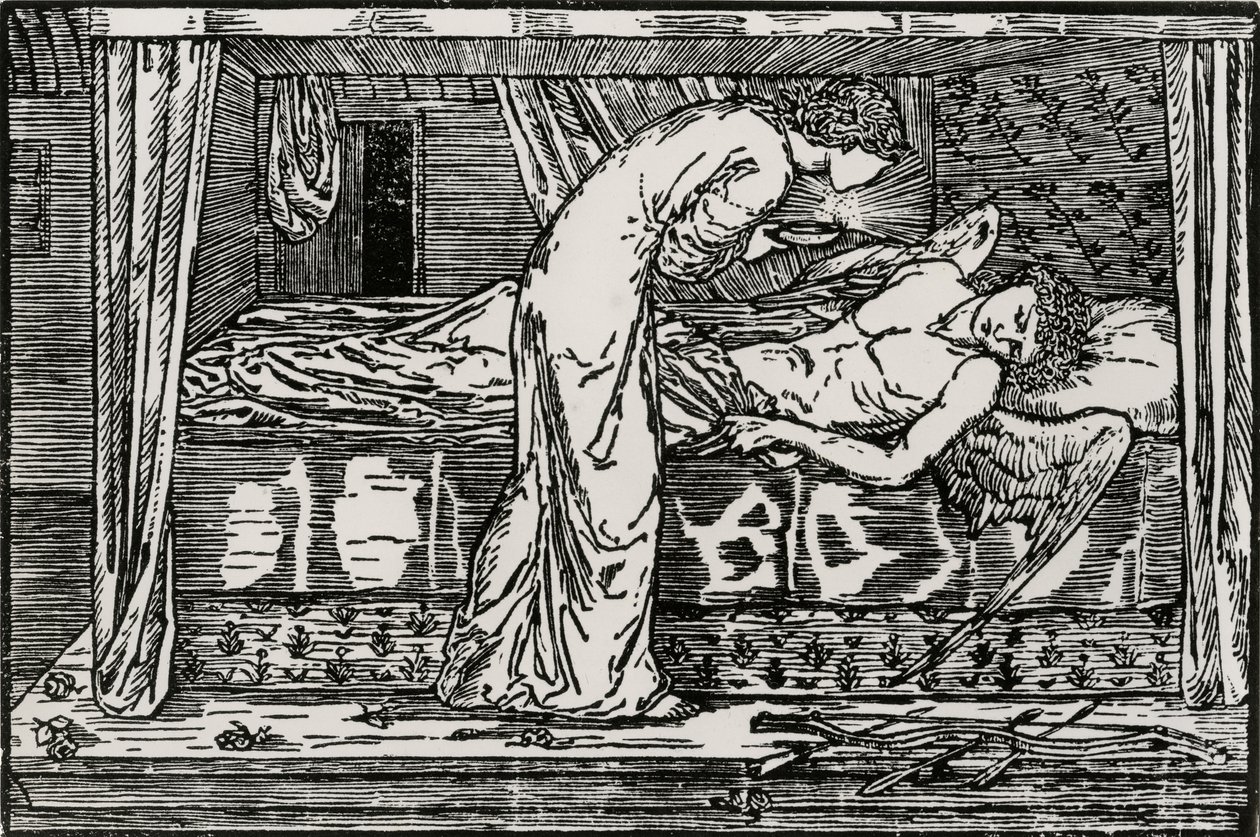 Psyche Spying by Edward Coley (after) Burne Jones