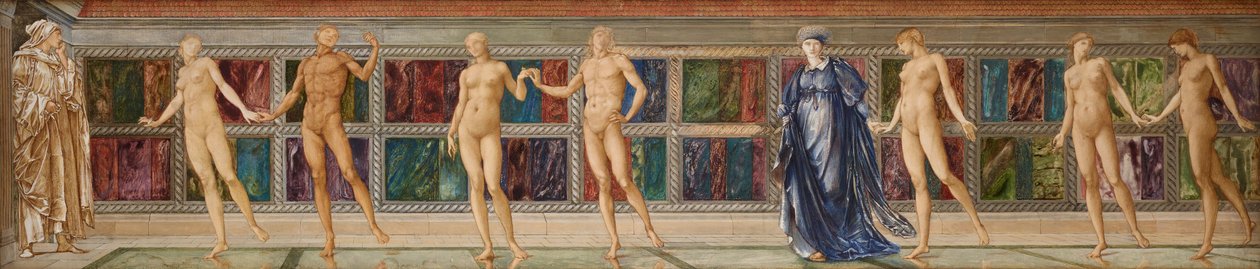 The Pilgrim in the Garden of Idleness - Study of nine Figures, c.1874 by Edward Coley (studio of) Burne-Jones