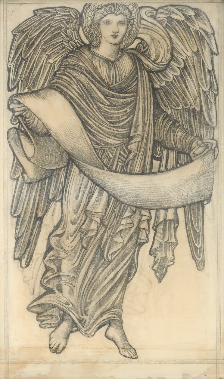 Angel with Scroll - Figure Number Eight by Edward Burne Jones