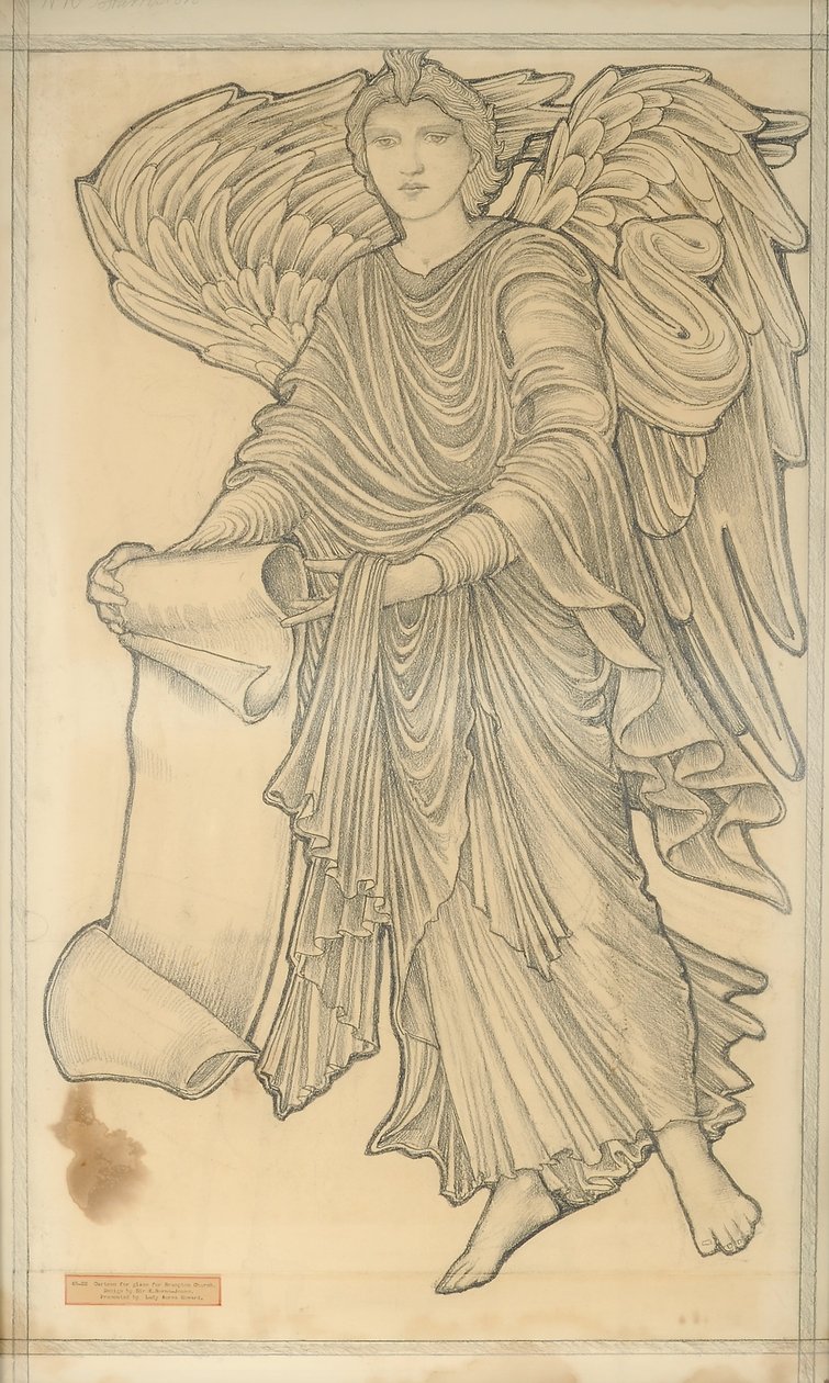 Angel with Scroll - Figure Number Ten by Edward Burne Jones