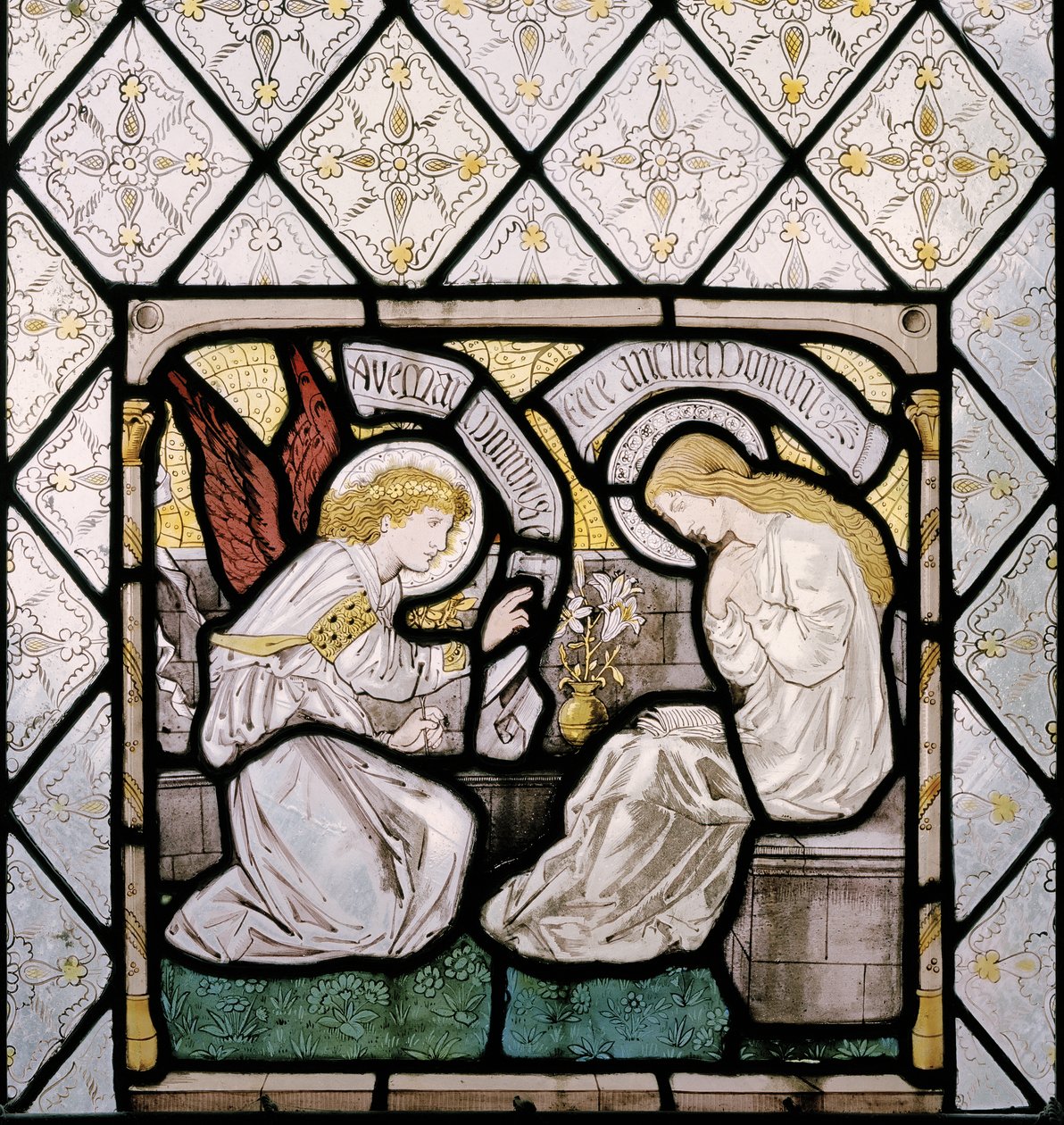 The Annunciation (detail from the east window) by Edward Burne Jones