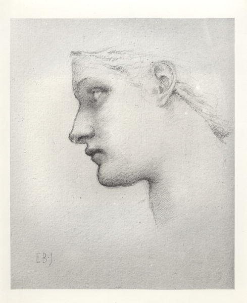Variant Study for Head of the Queen in Laus Veneris by Edward Burne Jones