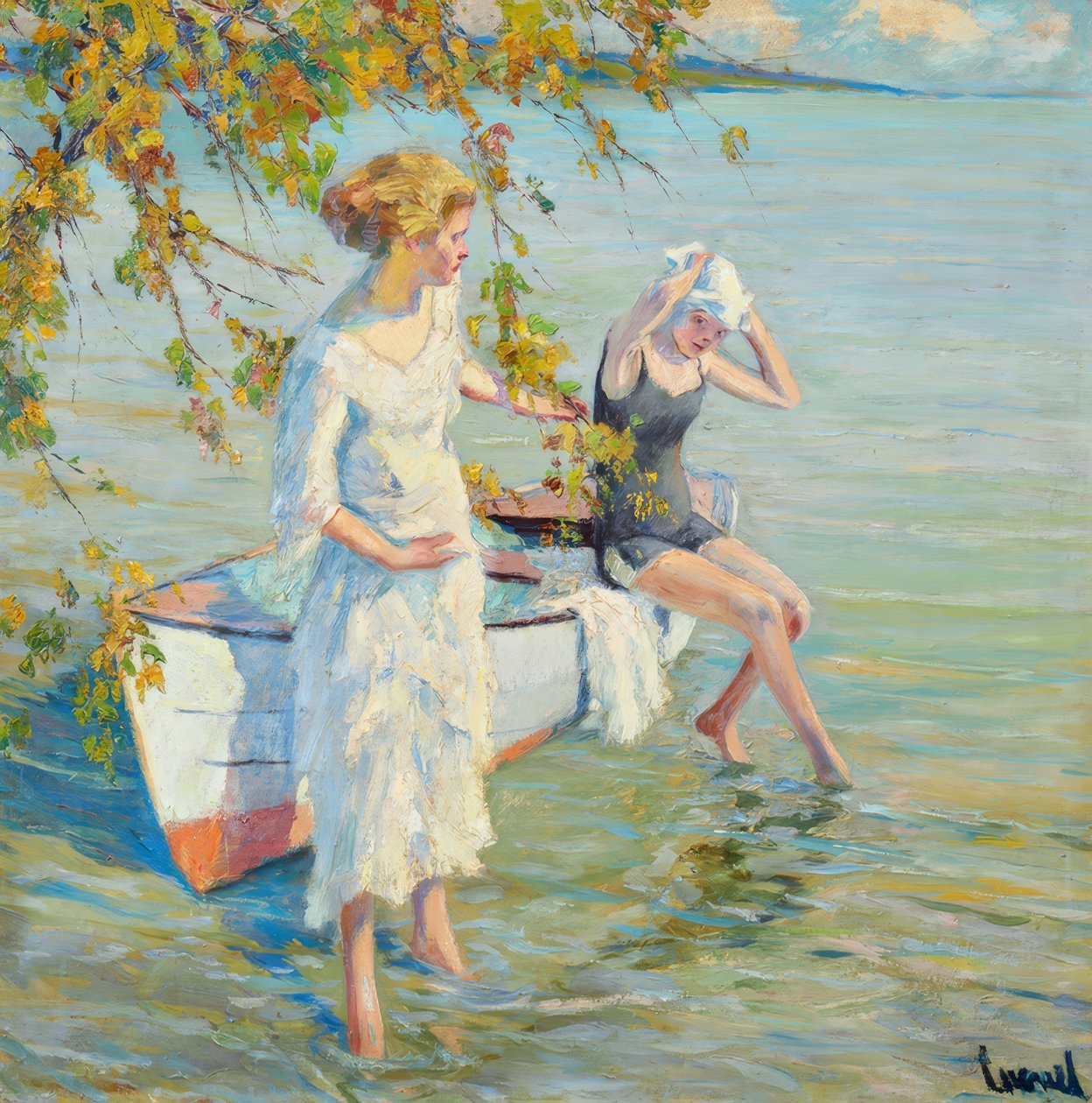 At the Bathing Place by Edward Cucuel