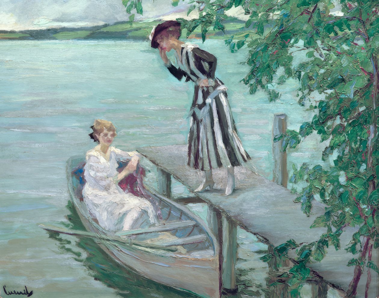 At the Boat Dock by Edward Cucuel