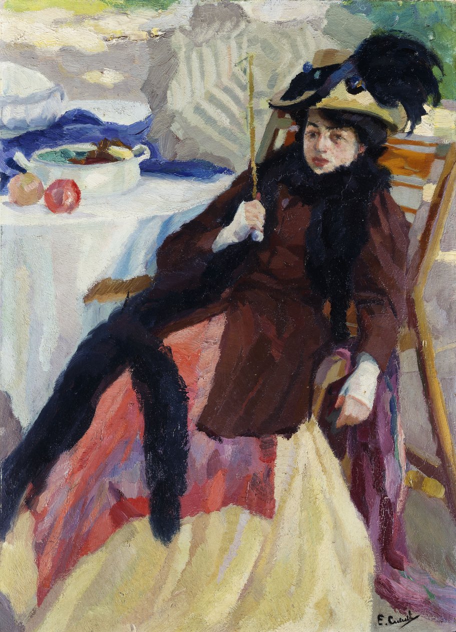 Lady with a Parasol by Edward Cucuel