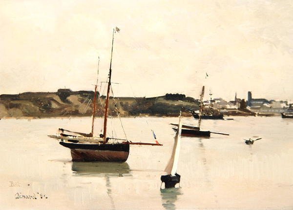 St. Servan Harbour by Edward Darley Boit