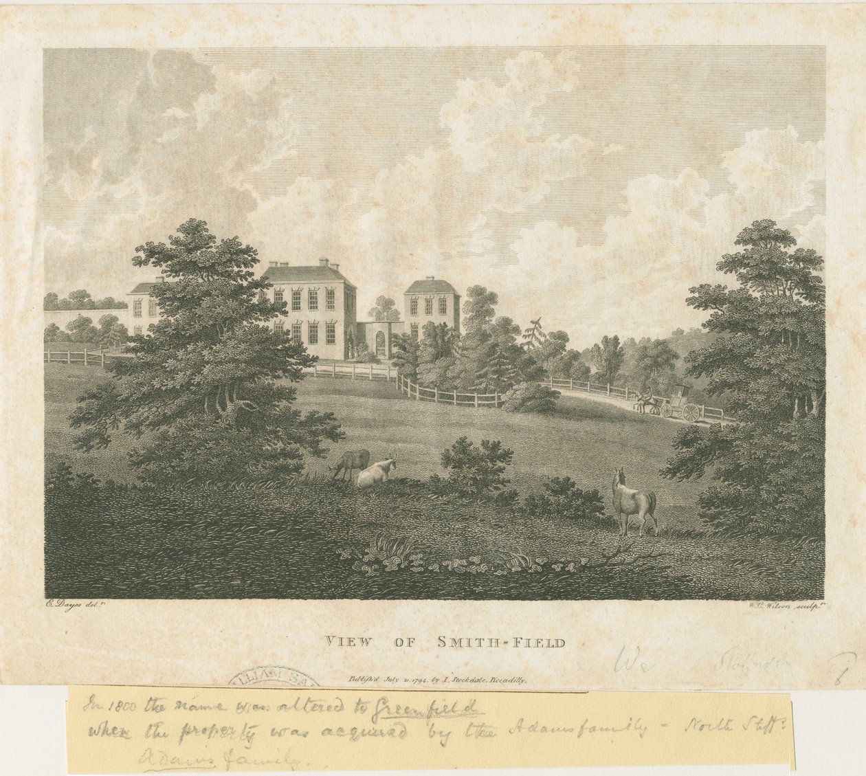 Wolstanton - View of Smith-Field by Edward Dayes