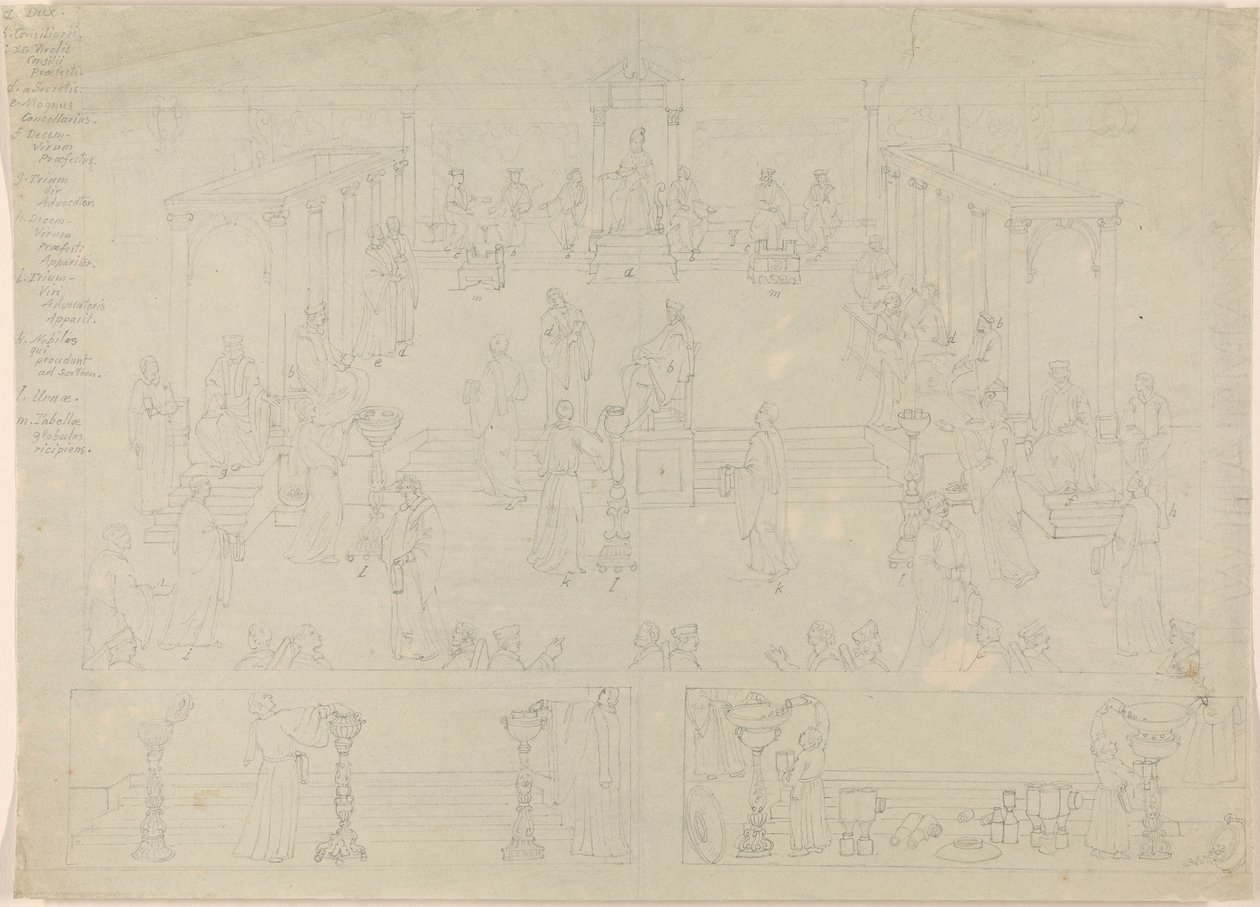 Design for Roman Government Chamber by Edward Francis Burney