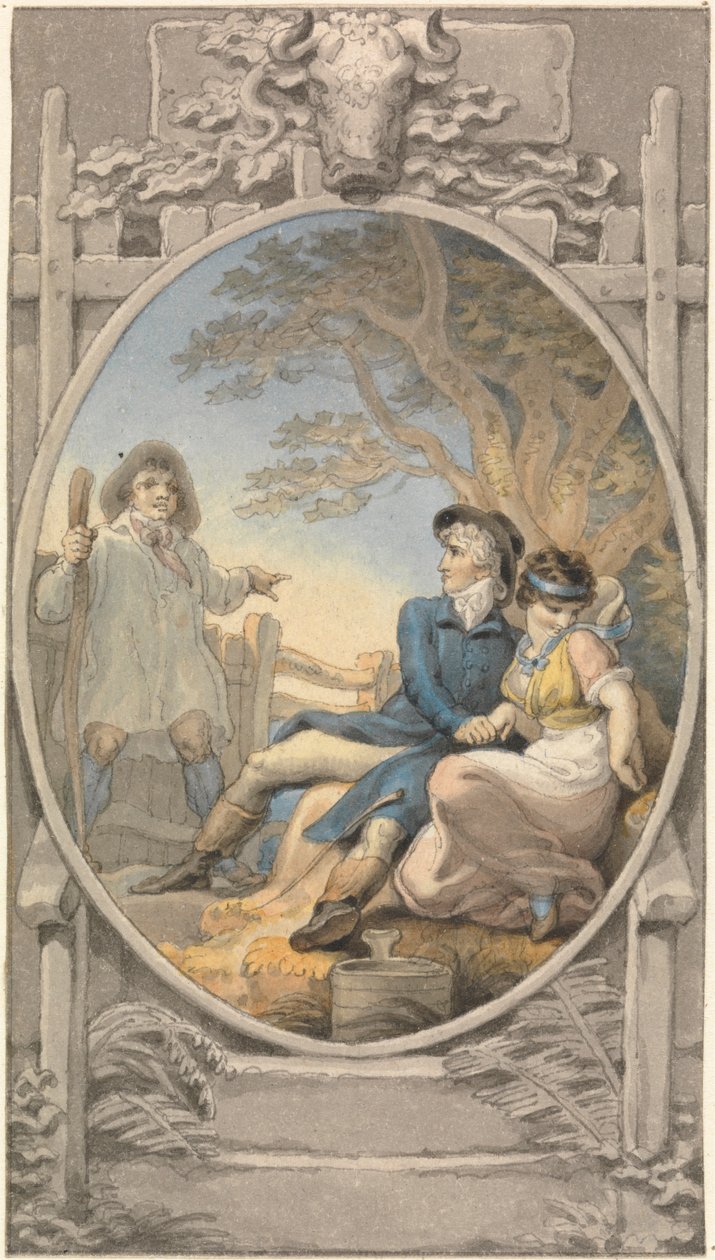 Design in Color for a Bookplate by Edward Francis Burney
