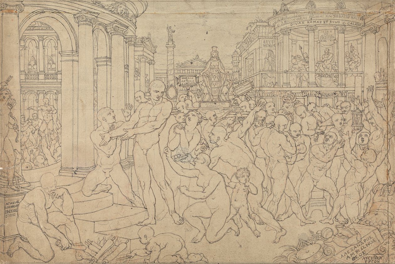 Gross Study for St. Paul at Ephesus by Edward Francis Burney