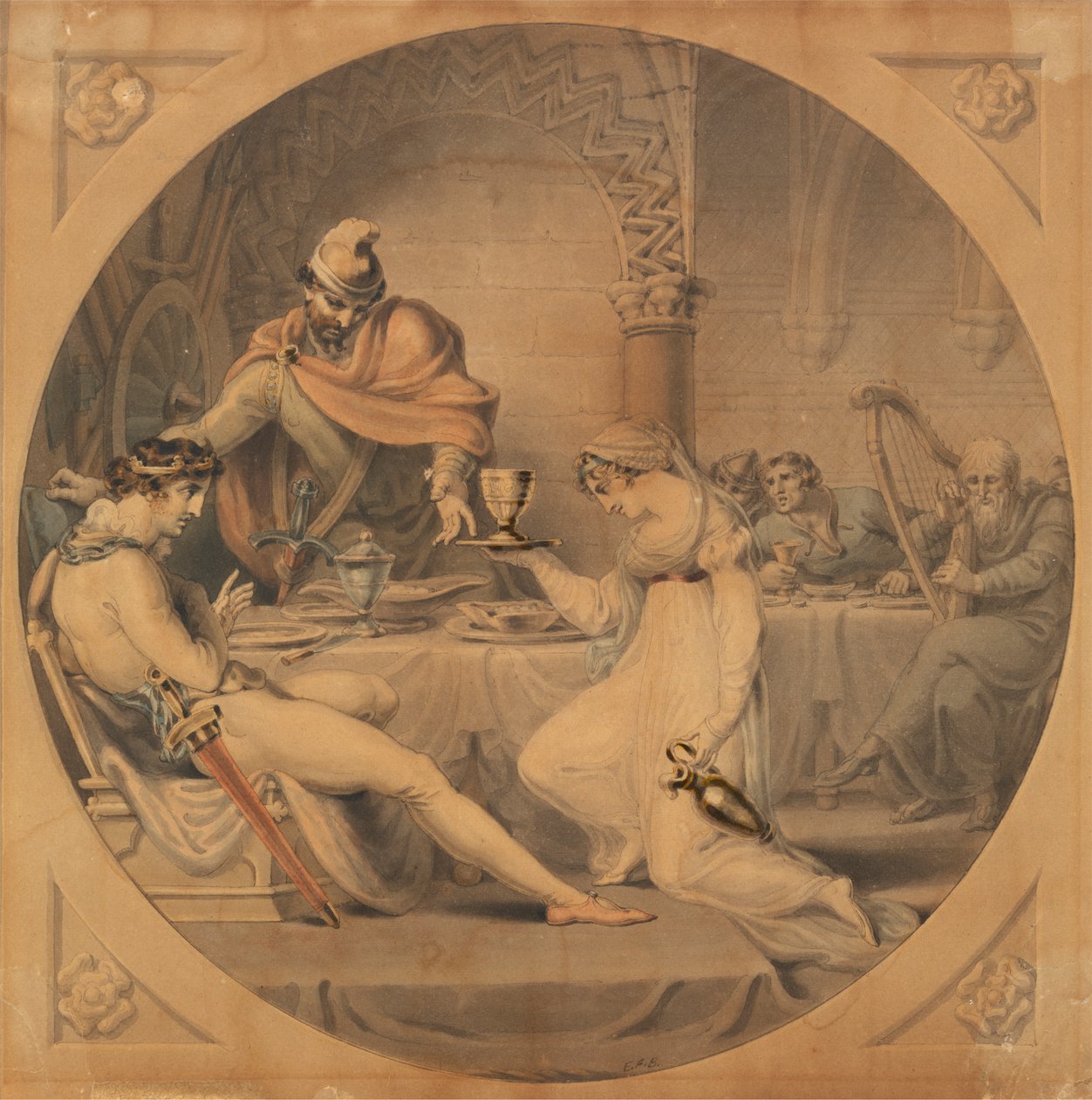 MacBeth: The Banquet Scene - MacBeth, Act II, Scene IV by Edward Francis Burney