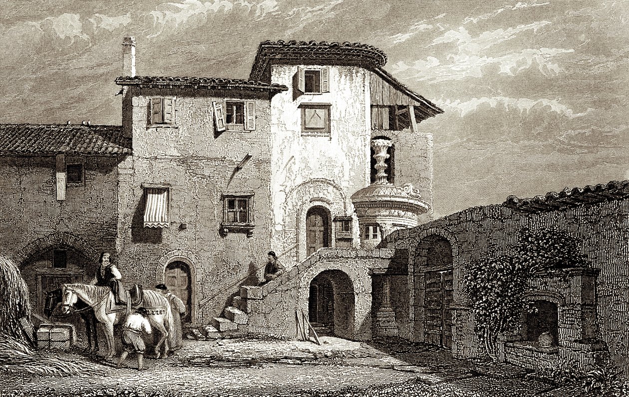 Residence of Lord Byron 1811 by Edward Francis Finden