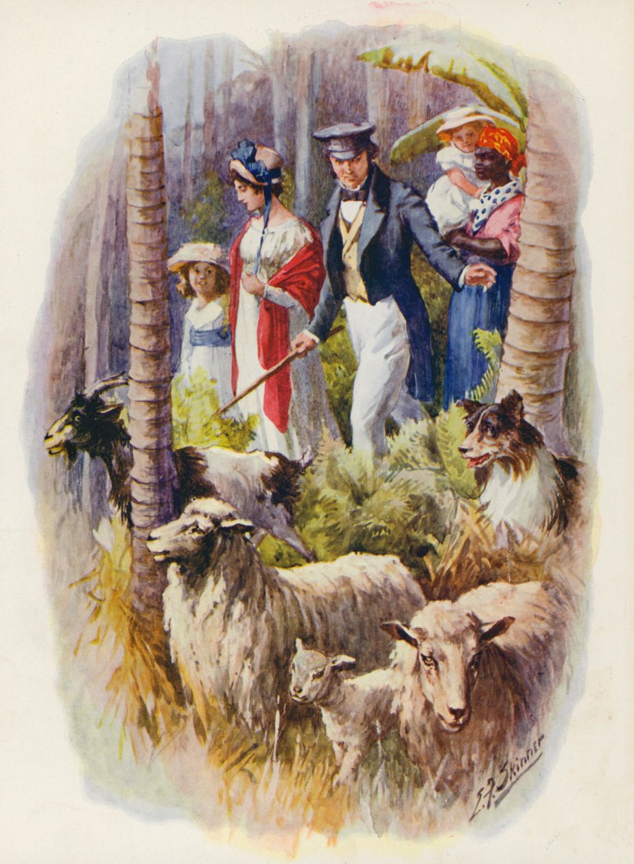 Illustration for Masterman Ready by Captain Marryat by Edward Frederick Skinner
