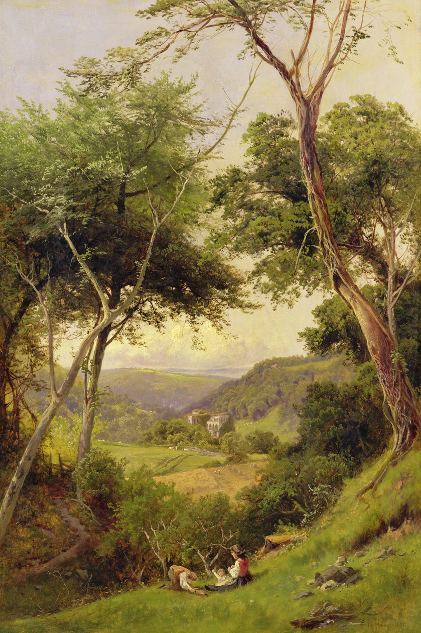 Rievaulx Abbey, Near Helmsley, Yorkshire, from the South, c.1880 by Edward Henry Holder