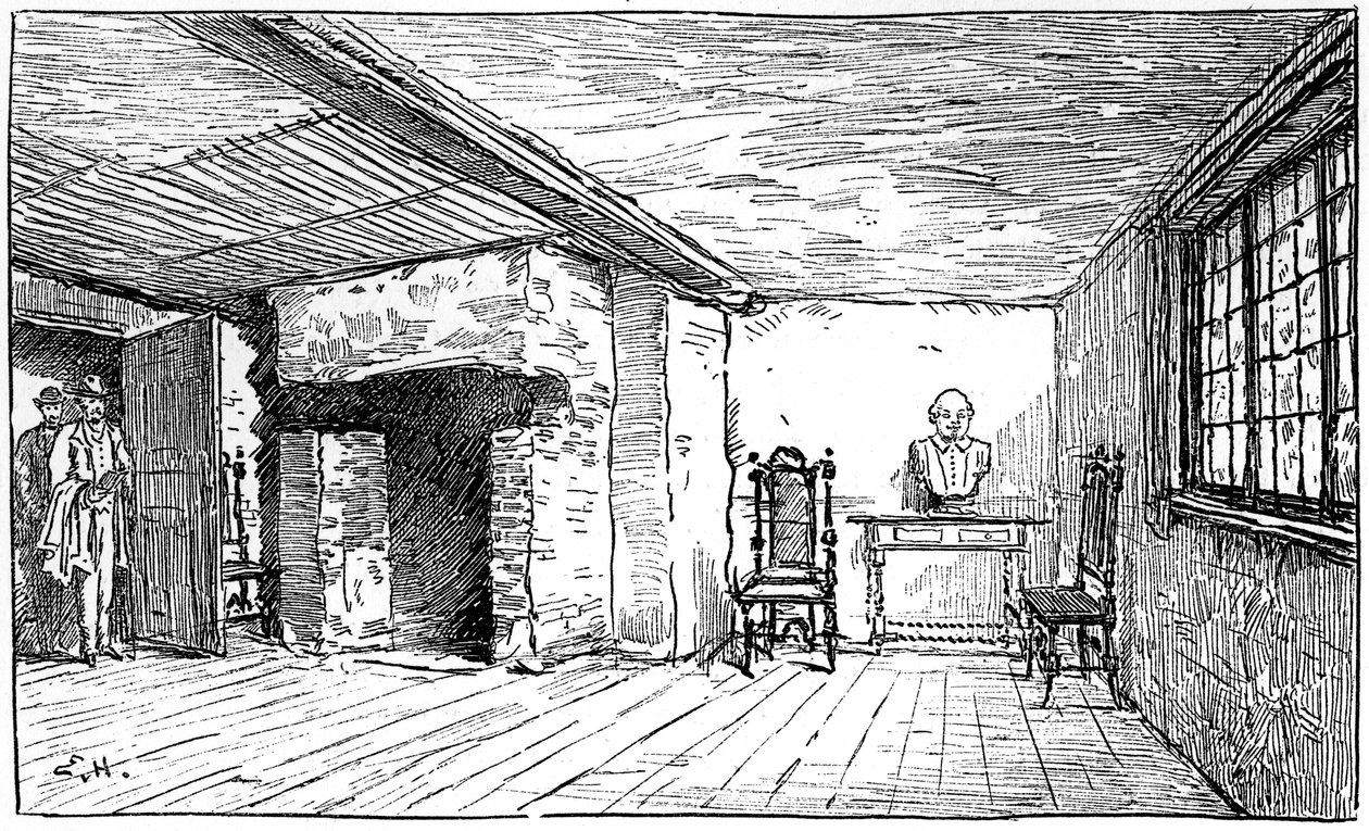 The Room in Which Shakespeare Was Born, Stratford-upon-Avon, Warwickshire, 1885 by Edward Hull