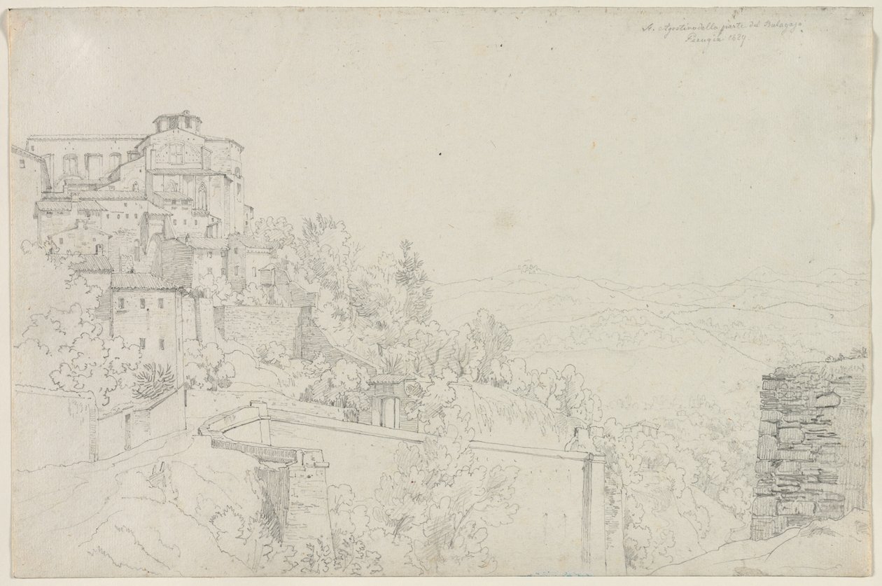 Saint Agostino from Bulagajo, Perugia by Edward Jakob von Steinle