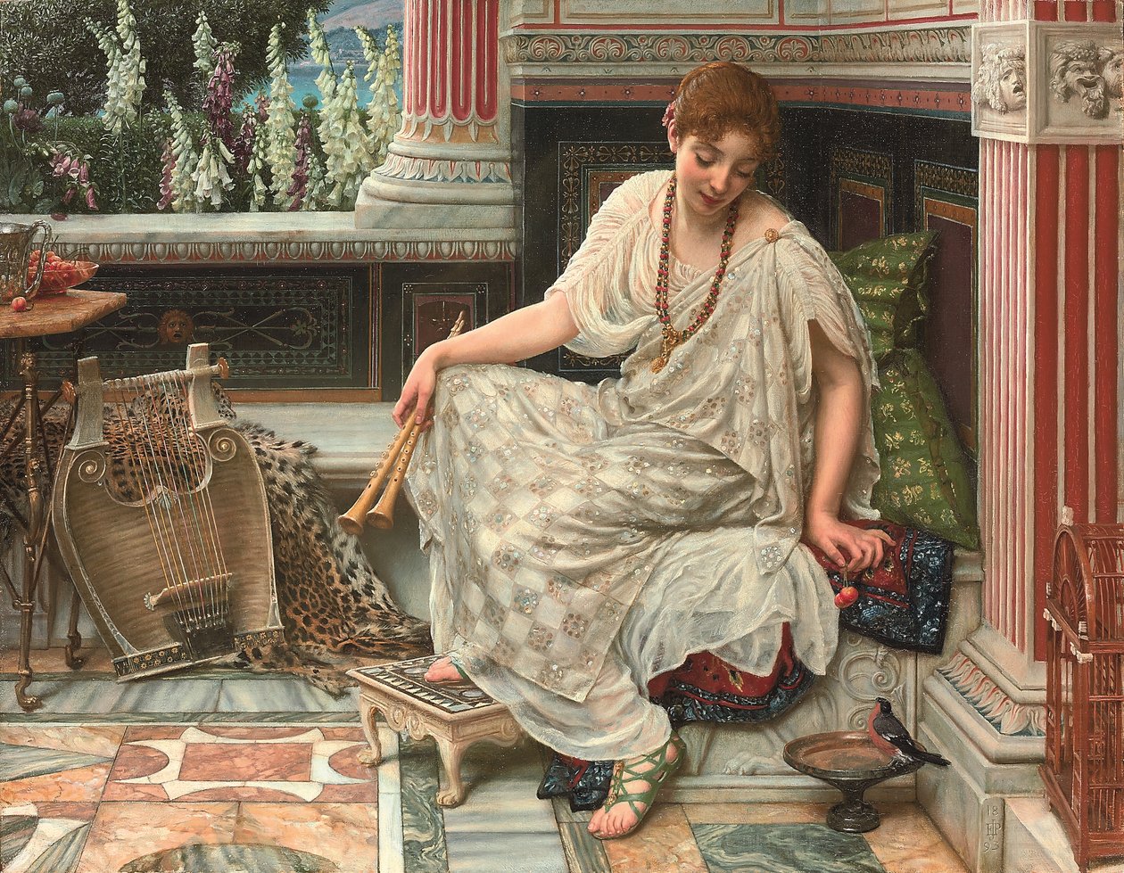 Chloe. Sweetly Taught in Music and Skilled in the Lyre by Edward John Poynter