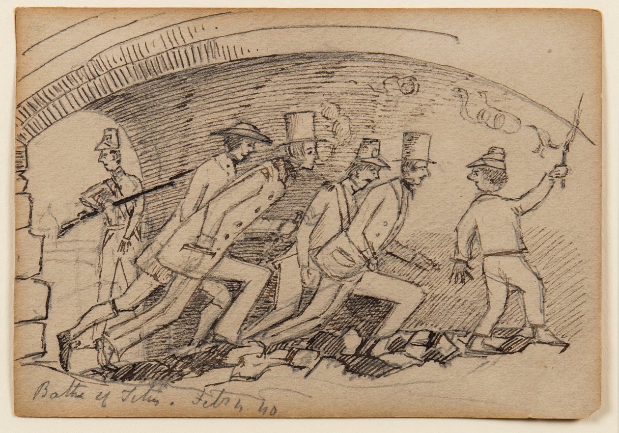 Baths of Titus, 1840 by Edward Lear