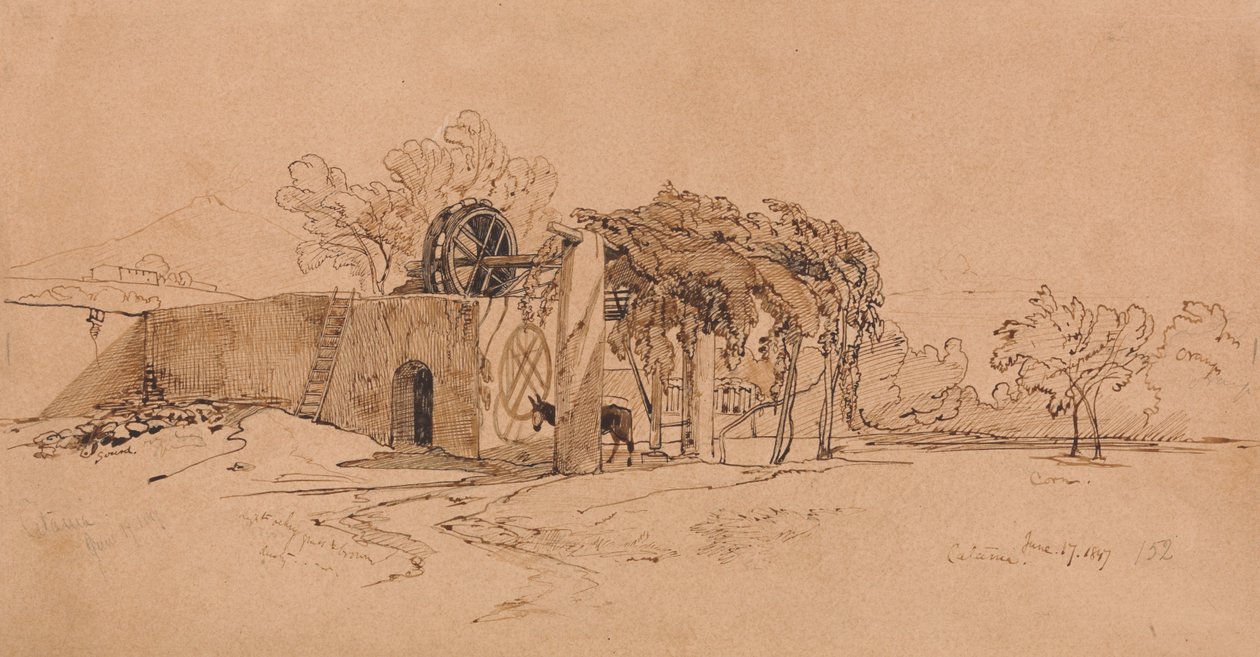 Catania by Edward Lear
