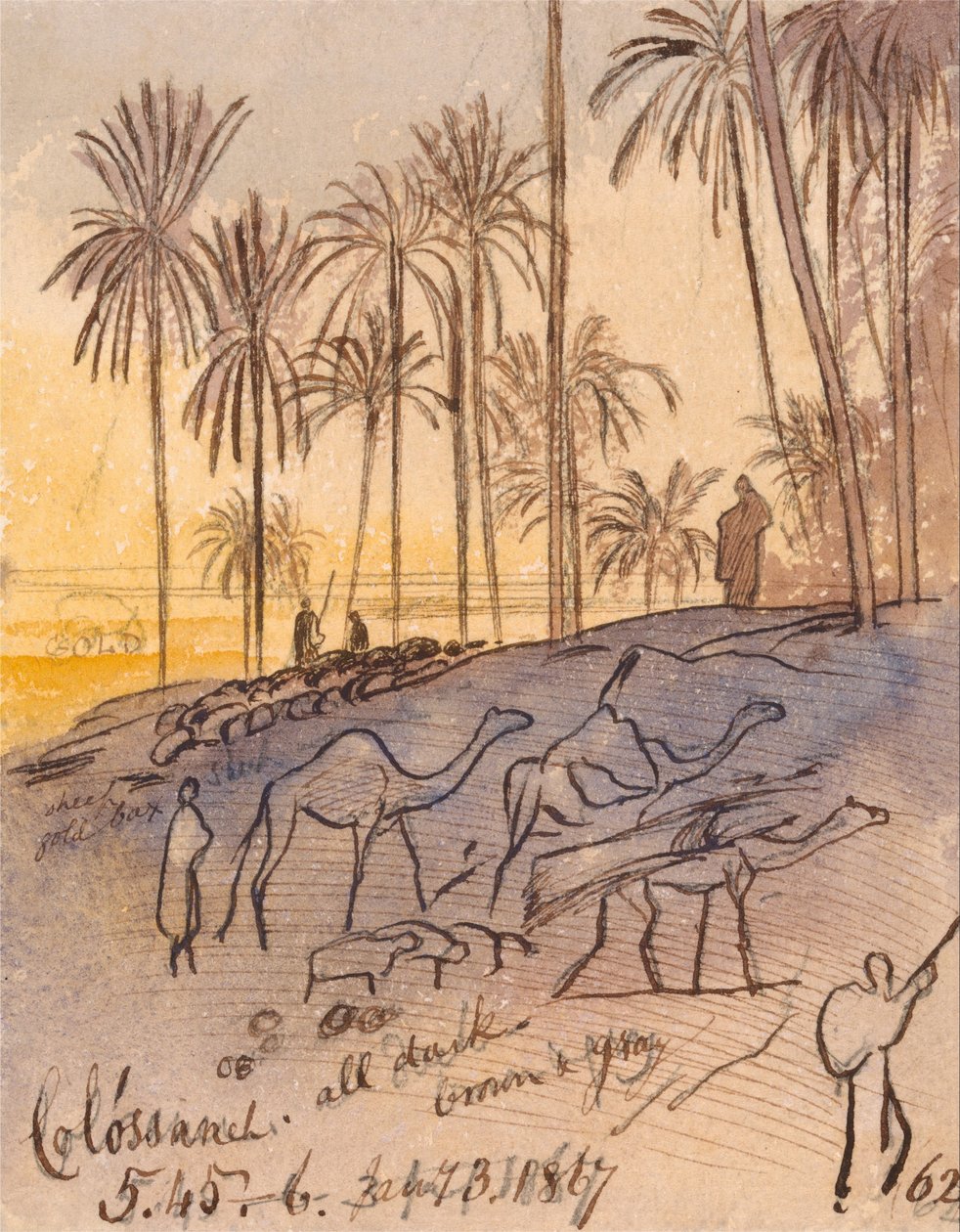 Colósaneh, 5:45 - 6:00 p.m., January 3, 1867 by Edward Lear