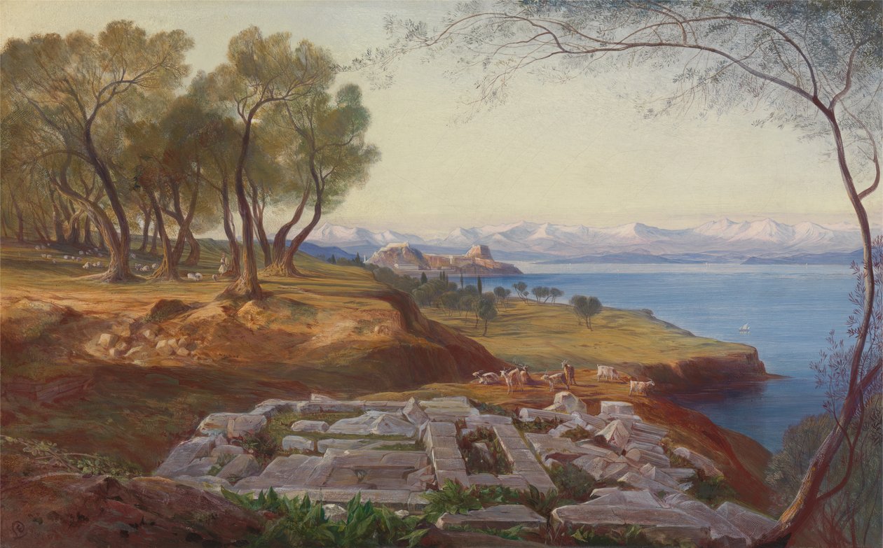 Corfu from Ascension, ca. 1860 by Edward Lear