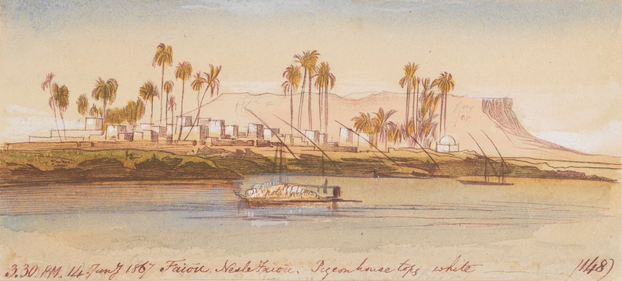 Faiou Nesle Faiou; 3:30 P.M., 14 Jan. 1867 (148) by Edward Lear