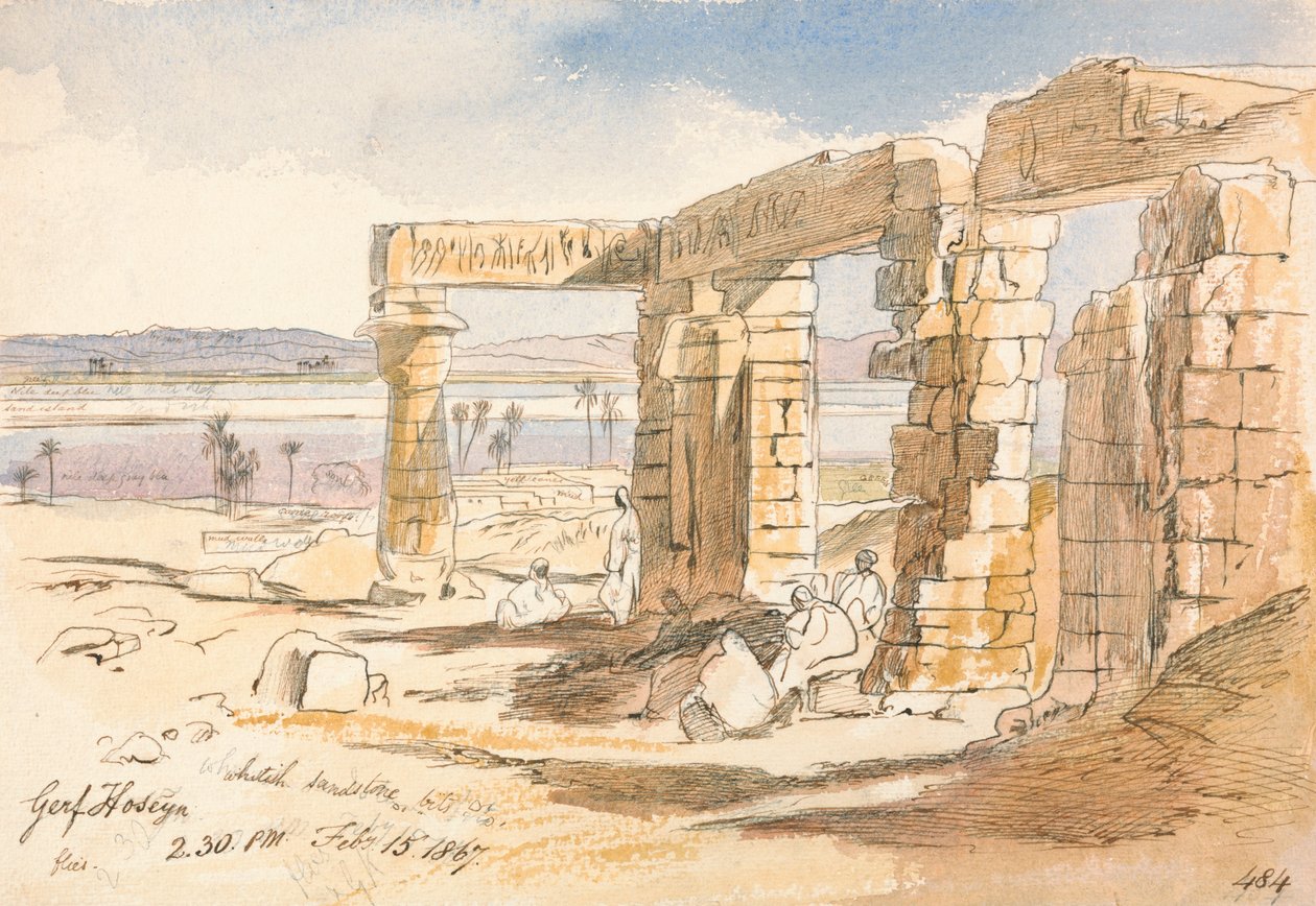 Gerf Hoseyn, 2:30 pm, 15 February 1867 by Edward Lear