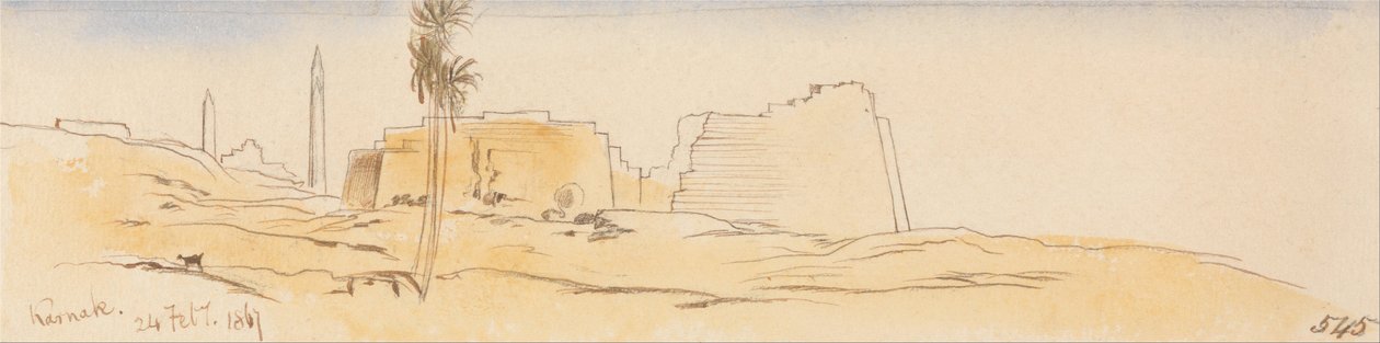 Karnak, 24 February 1867 by Edward Lear