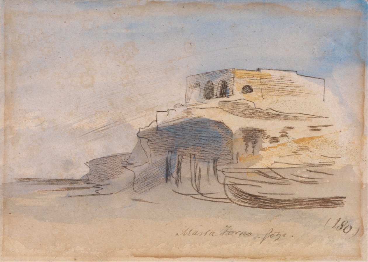 Massa Forno, Gozo by Edward Lear