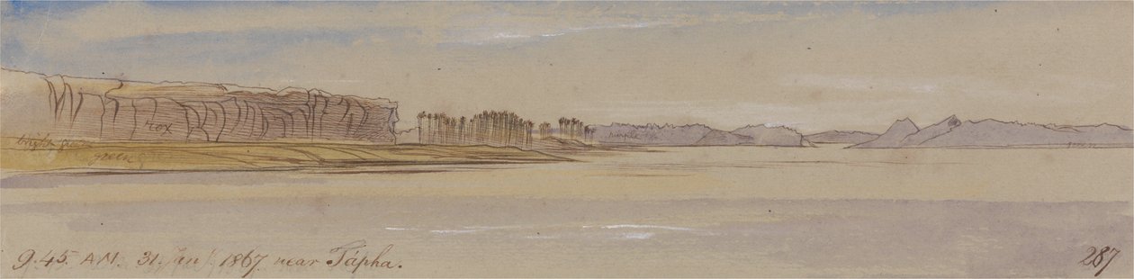 Near Tapha, 9:45 am, 31 January 1867 by Edward Lear