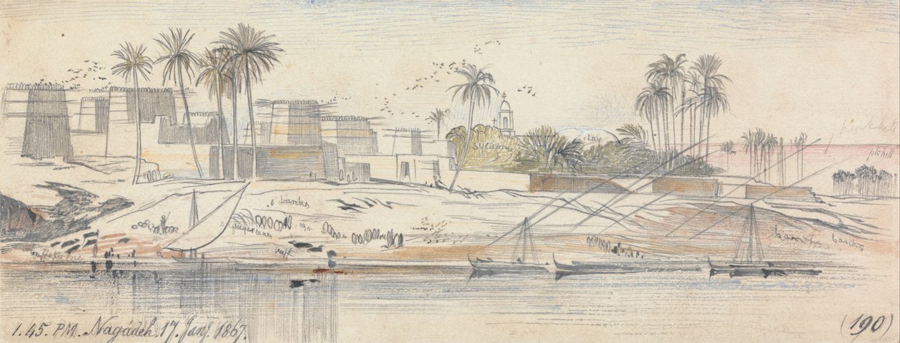 Negadeh, 1:45 pm, 17 January 1867 by Edward Lear