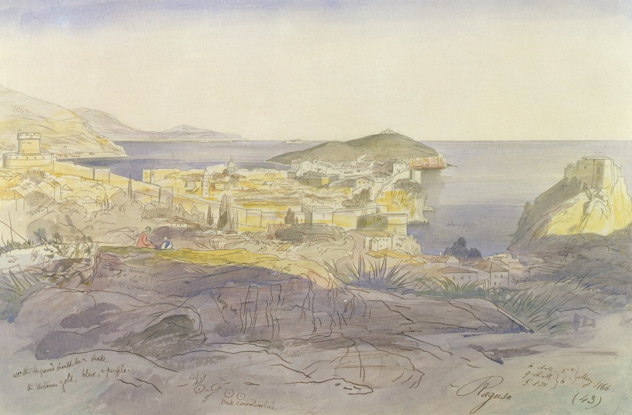 Ragusa (Dubrovnik) by Edward Lear