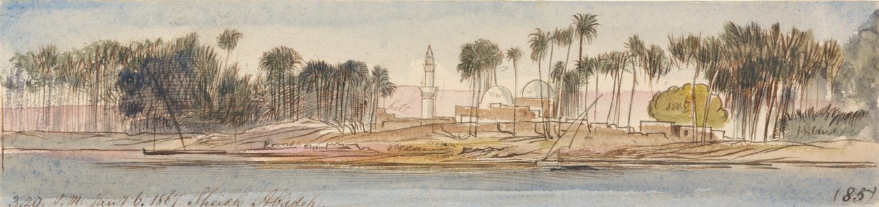 Sheikh Abadeh, 3:20 pm, 6 January 1867 by Edward Lear