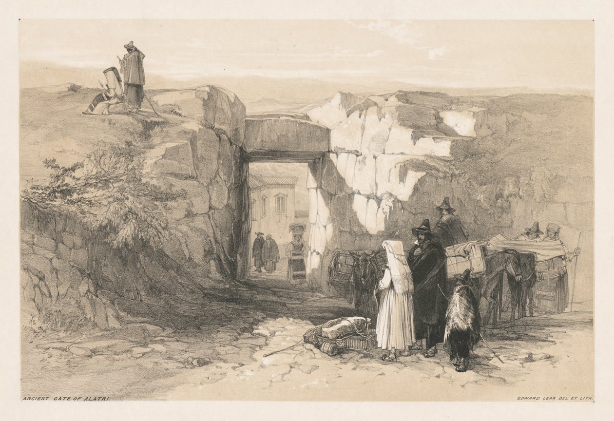 Views of Rome and Its Environs: Ancient Gate of Alatri by Edward Lear