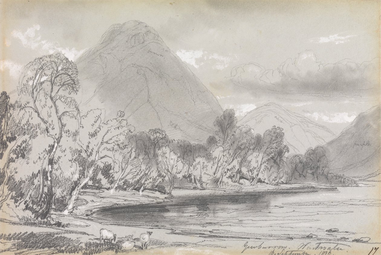 Yewbarrow, Wastwater, 16 September 1836 by Edward Lear