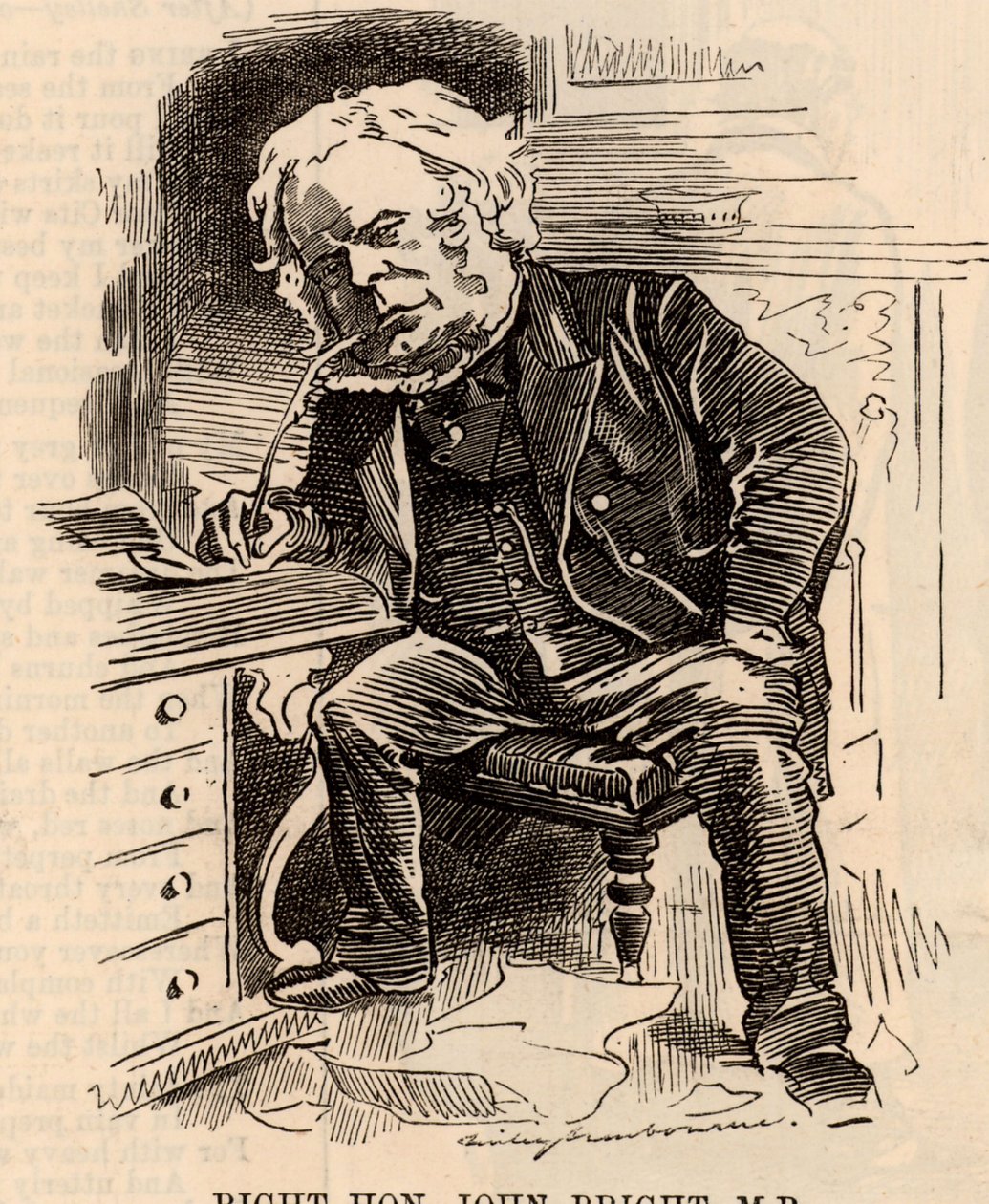 Cartoon of John Bright by Edward Linley Sambourne
