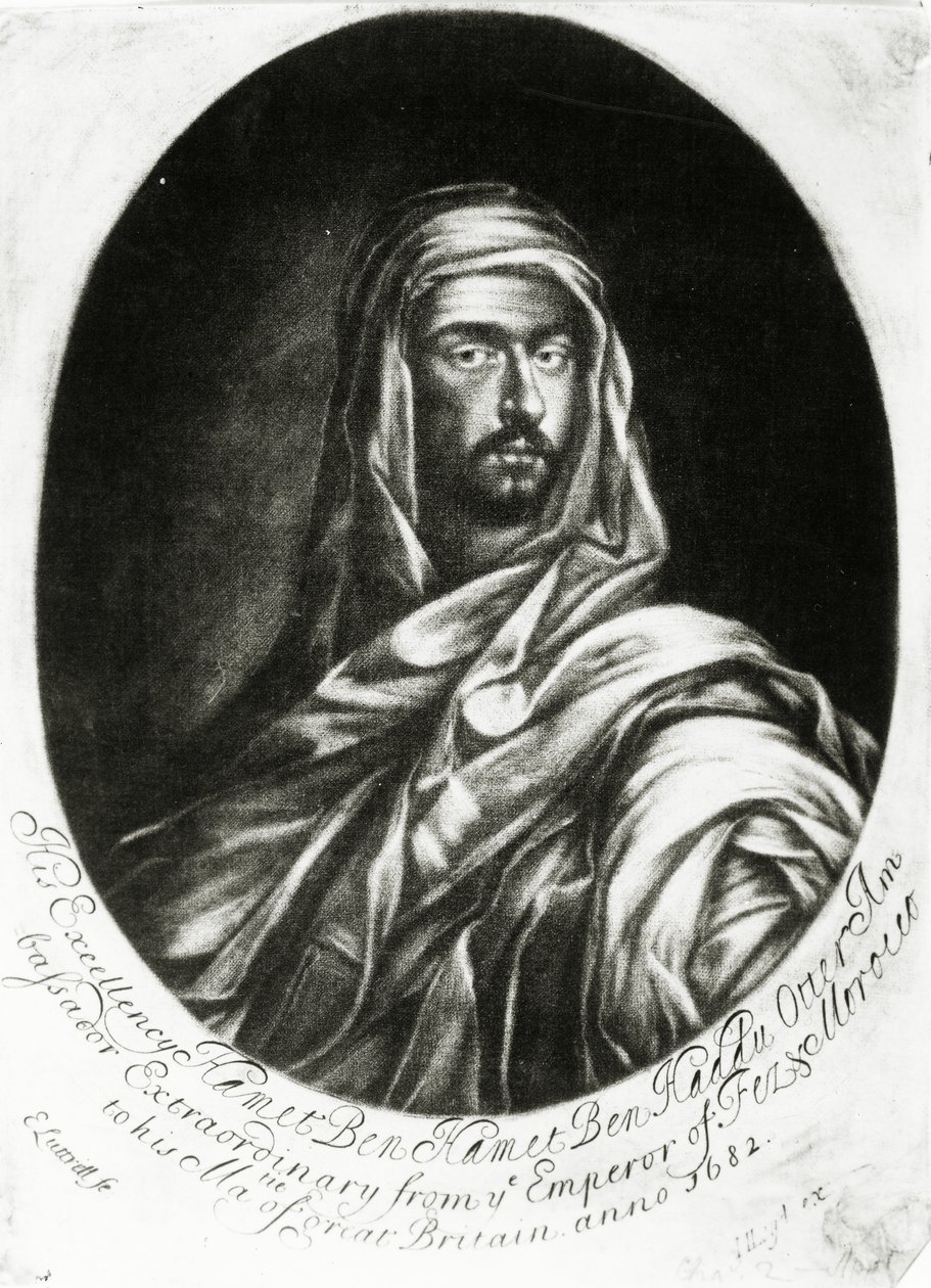 His Excellency Hamet Ben Hamet Ben Haddu Otter, published by John Lloyd, 1682 by Edward Luttrell